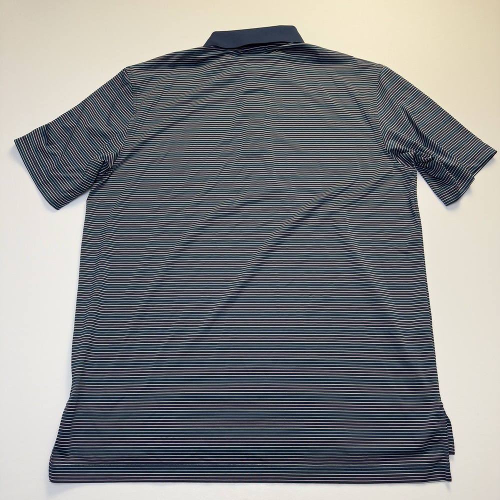 Peter Millar Men's Summer Comfort Golf‎ Short Sleeve Polo Blue Stripped Large - Picture 6 of 8